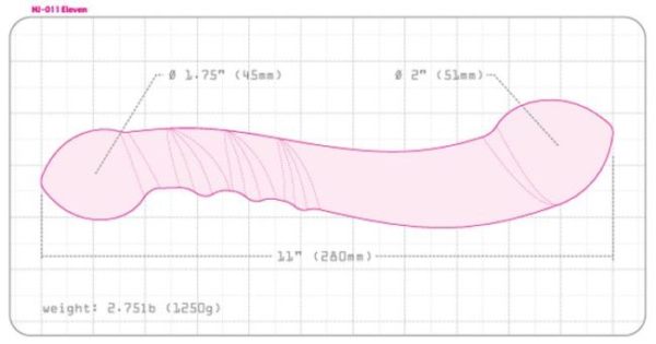 Njoy Eleven Review - sex toy dimensions