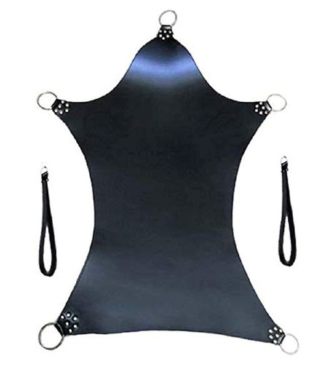 Real Black Mens Leather Heavy Duty Adult Sex Sling