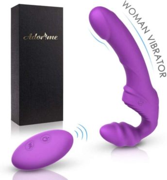 Adorime Vibrating Strapless Strap on Dildo