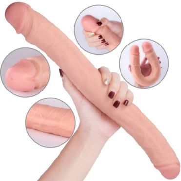 SHEQU 15 Inch Silicone Double Sided Dildo