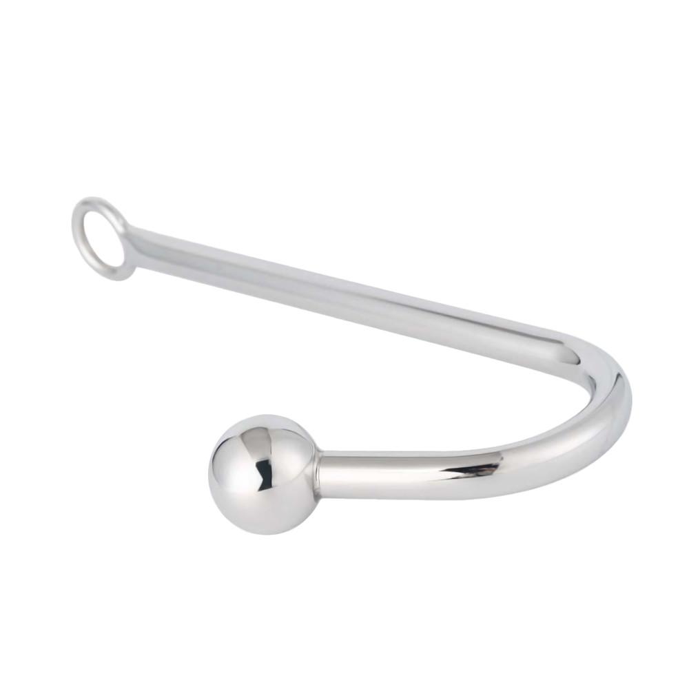 Stainless Steel Anal Hook, Gray Plug