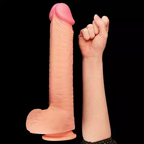 12 inch Large Dual Density Silicone Anal Dildo Realistic Huge Suction Cup Dildo