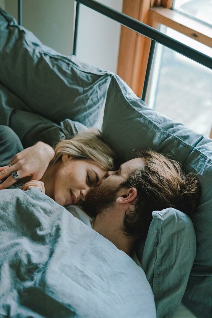 couple laying in bed