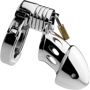 MASTER SERIES INCARCERATOR STAINLESS STEEL ADJUSTABLE LOCKING CHASTITY CAGE MOST PRACTICAL