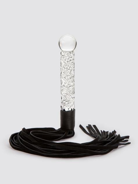 Icicles No 38 Glass Dildo with Leather Flogger